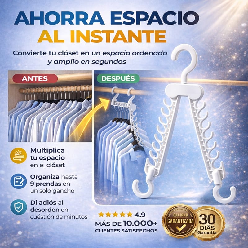 DUO PACK Perchas Mágicas Ahorradoras de Espacio