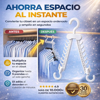 DUO PACK Perchas Mágicas Ahorradoras de Espacio