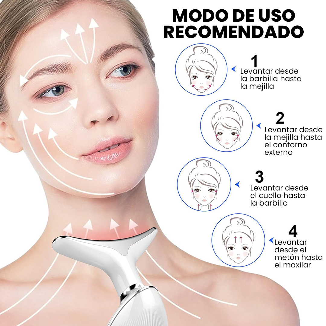 Masajeador Facial LED®️ Efecto Lifting